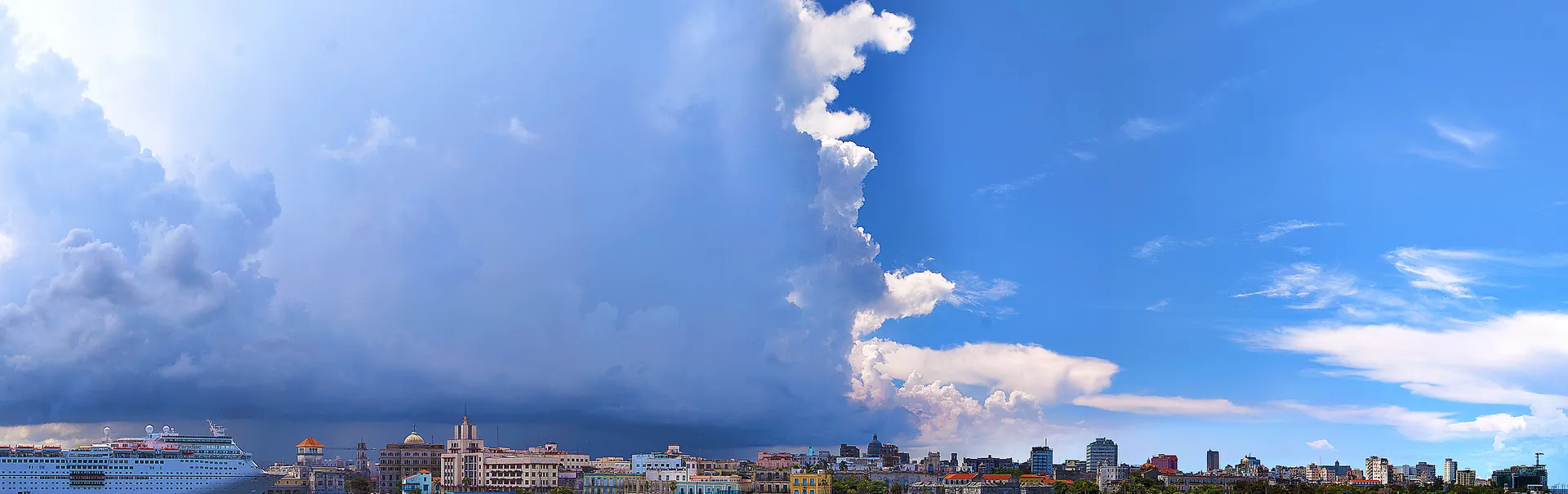 Panoramic view of Havana waterfront, Cuba